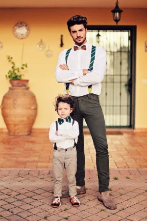 father and son matching outfit from